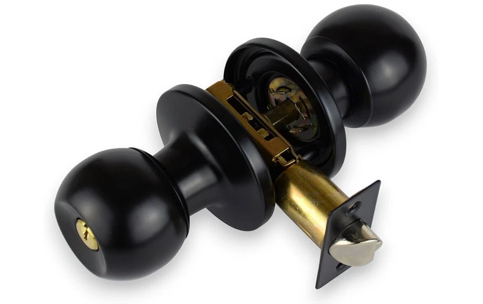 HANDLESTORE® Locking Door Knobs - Entrance, Privacy or Passage Matt Black handle - Image 2 of 4