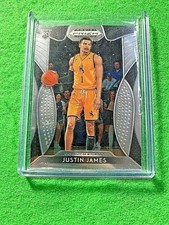 JUSTIN JAMES SILVER CHROME RC JERSEY#1 WYOMING COWBOYS 2019 PRIZM DRAFT PICK