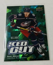 2022-23 Upper Deck Allure Kent Johnson Iced Out Rookie Green Parallel SP 32/99