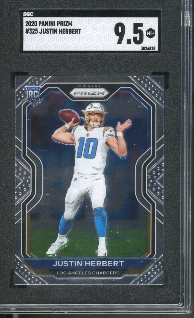 Justin Herbert 2020 Panini Prizm Rookie SGC 9.5 #325 Los Angeles Chargers
