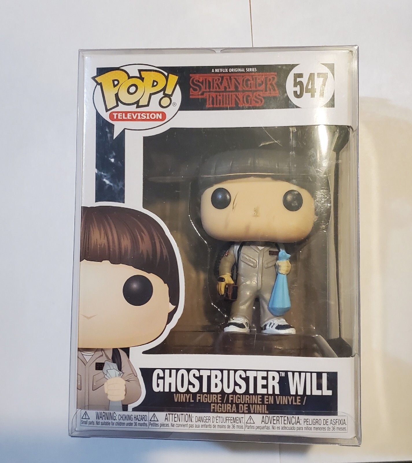 Funko Pop! Figura De Vinilo Tv Stranger Things Ghostbuster Will #547 Con Pop Protect