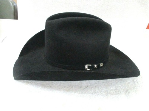 Stetson 8X Cowboy Hat Size 7 Black 