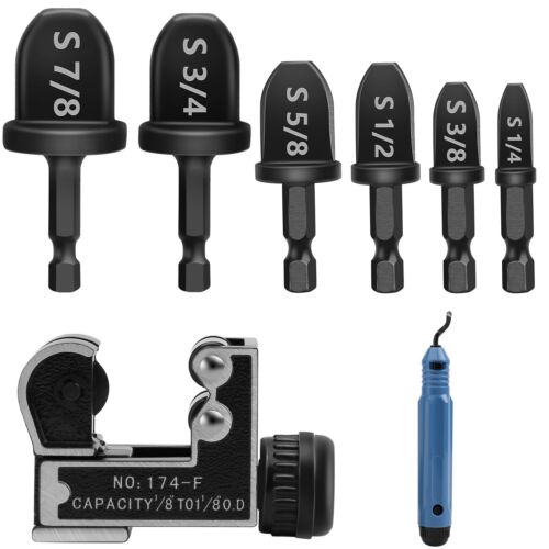 8 pièces outils de réparation CVC, climatiseur tube en cuivre outil de balançoire perceuse - Photo 1 sur 9