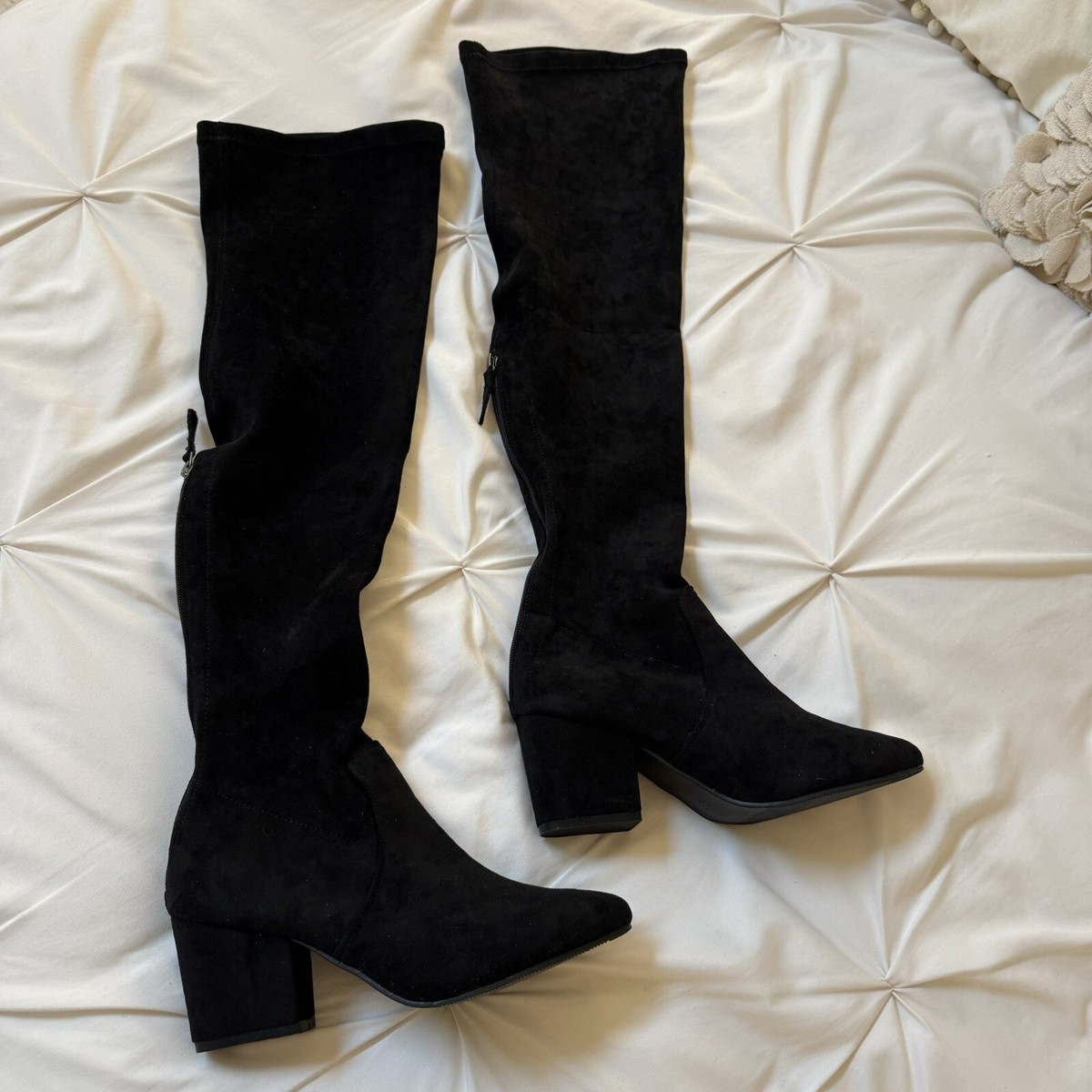 Black Suede Goodnight Macaroon Ellis Boots Goodnight Macaroon