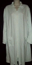 NWT MISS ELAINE ZIP FRONT SHORT KNIT ROBE DITSY FLR FRENCH TERRY 361470 S L XL