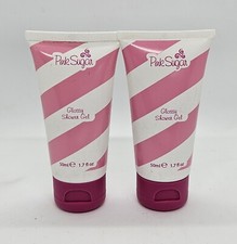 Lot of 2 Pink Sugar by Aquolina Glossy Shower Gel 1.7 FL OZ Travel NEW