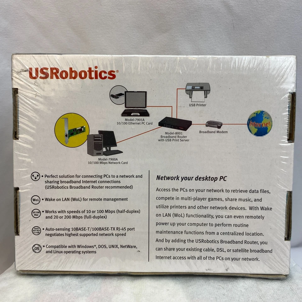 US Robotics 10/100 Mbps Network Card Model 7900A - Brand New, Still Sealed! - Image 4 of 4