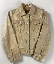 Vintage Gap Leather Trucker Jacket Biker Jacket Y2k Ladies’ Size S