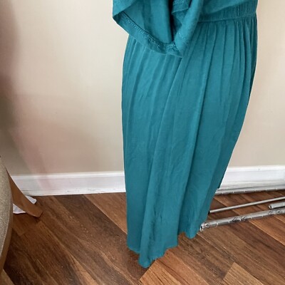 Forever 21 high low emerald green dress size m