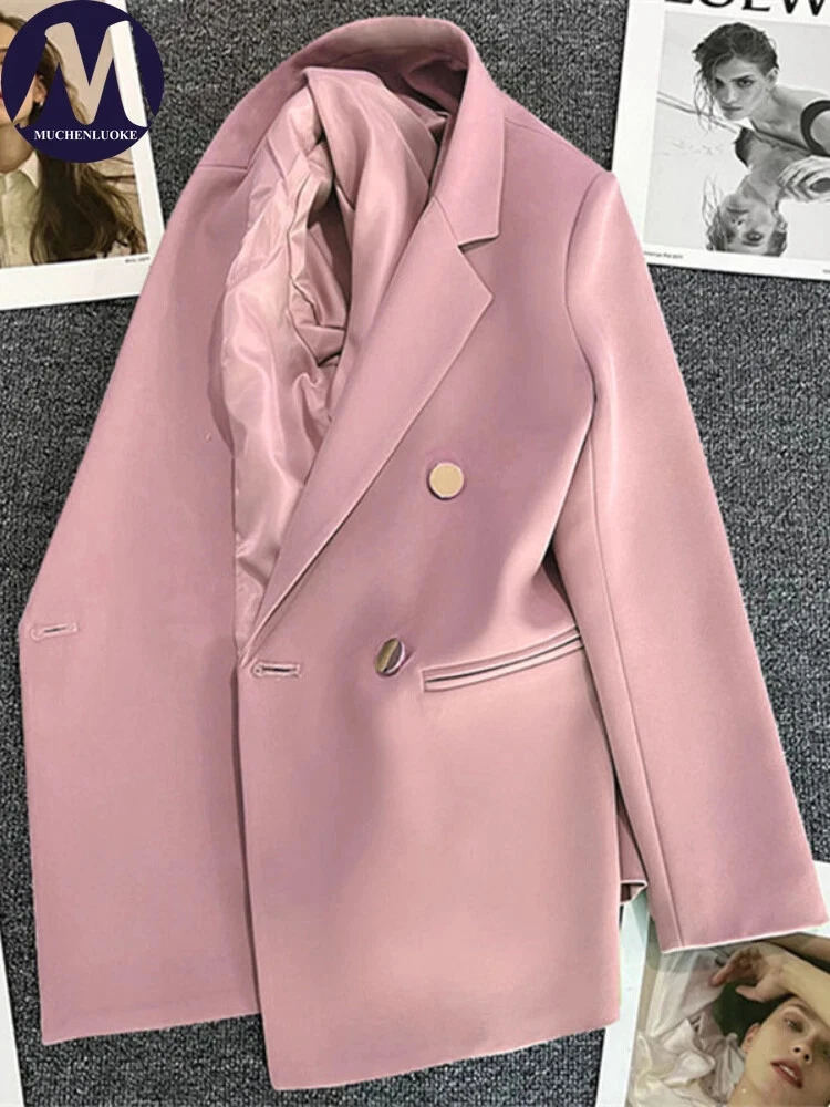 OFF WHITE 1pz Cappotto Donna Autunno e Inverno Nuovo Elegante Casual Tuta Maniche Lunghe