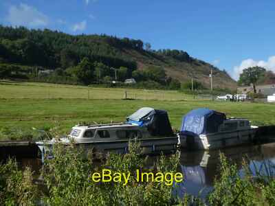 Photo 12x8 Boats on Monmouthshire and Brecon Canal Beili-glas In the backg c2021
