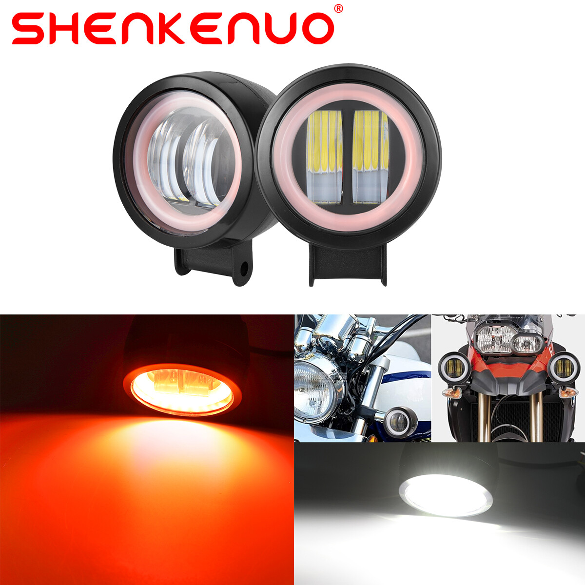 2x 3-Inch Round LED Work Light Pods - 40W Spot Beams, 6000K White, IP65, 3-Year Warranty