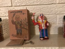 TIN TOY CLOWN DANDY TIPS HAT Toy clockwork Mechanism NEW
