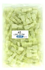 (100 PACK) 12-10 AWG NYLON FULLY INSULATED MALE QUICK DISCONNECT SPADE CONNECTOR