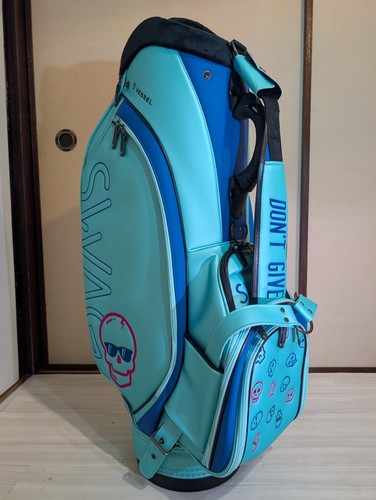 NEW Swag Golf Caddy Bag Pu Leather 10 type 4.7Kg Stand with Hood Cover JP D702 - Picture 4 of 13