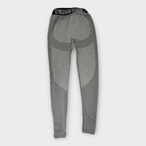 Gymshark Legging Womens Xs/ Small Gray Dry Flex Seamless Logo Waistband Leggings - Picture 2 of 8
