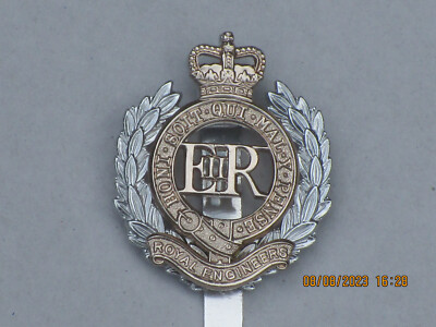 Royal Engineers, britisch, Pioniere, Capbadge Anodised Aluminium Staybright