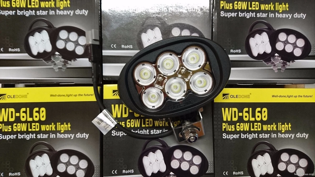 Oledone WD-6L60 Led Light Spot Or Flood 60W 6000 Lumens 12v 24v John deere JBC