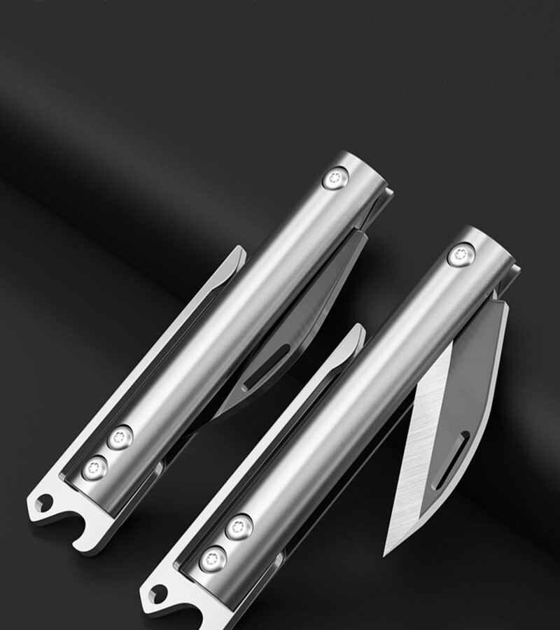 Titanium Alloy Pocket Opener Folding Knife Portable Outdoor EDC Folded Cutter