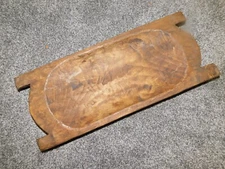 Carved Wooden Dough Bowl Primitive Wood Trencher Tray Rustic Home Decor  19 7/8"