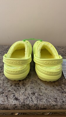 Neon Yellow Fur-Lined Crocs | eBay display picture 3