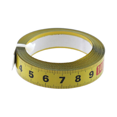 Carpenter Metrisches Stahlmaßband 1-5 Meter selbstklebend mit Klebeband Neu