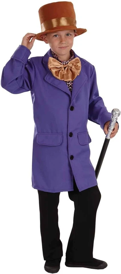 Костюм владельца шоколадной фабрики для детей S-XL наряд для Хэллоуина для мальчиков девочек - Изображение 2 из 4