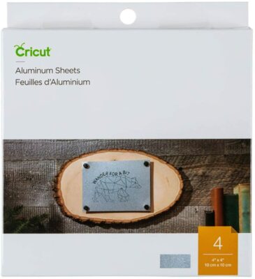 Cricut ALUMINIUMBLECHE 4'' x 4'' (4 Stück) 2007461 - Zur Verwendung mit dem Cricut Maker