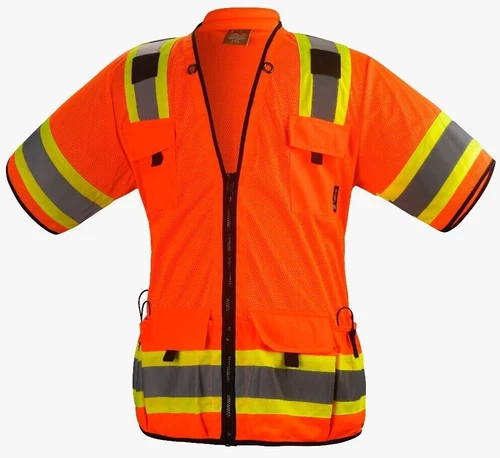 Crew Orange Reflective High Visibility Class 3 Safety Vest - product listing photo