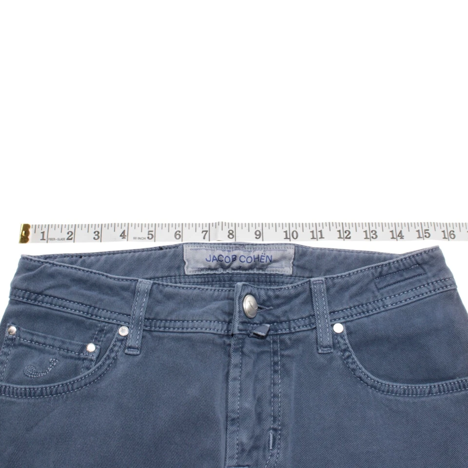 Jacob Cohen NWT 5 Pocket Jean Cut Pants Size 30 US Style 625 Blue Cotton Blend - Image 3 of 4