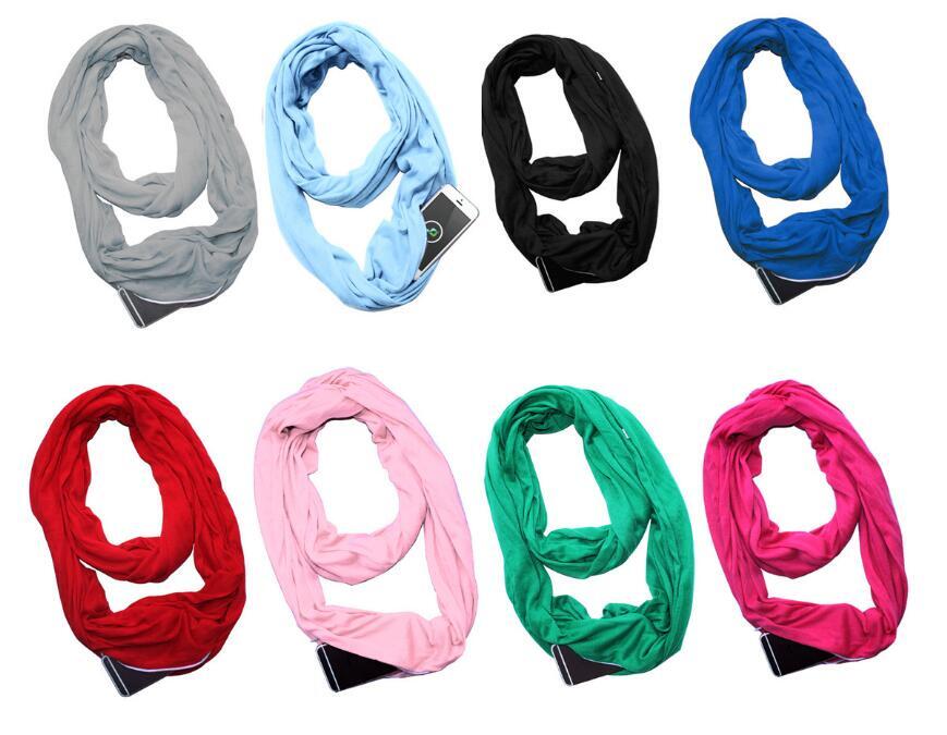 Unisex Loop Scarves Lightweight Convertible Infinity Scarf Wrap Hidden