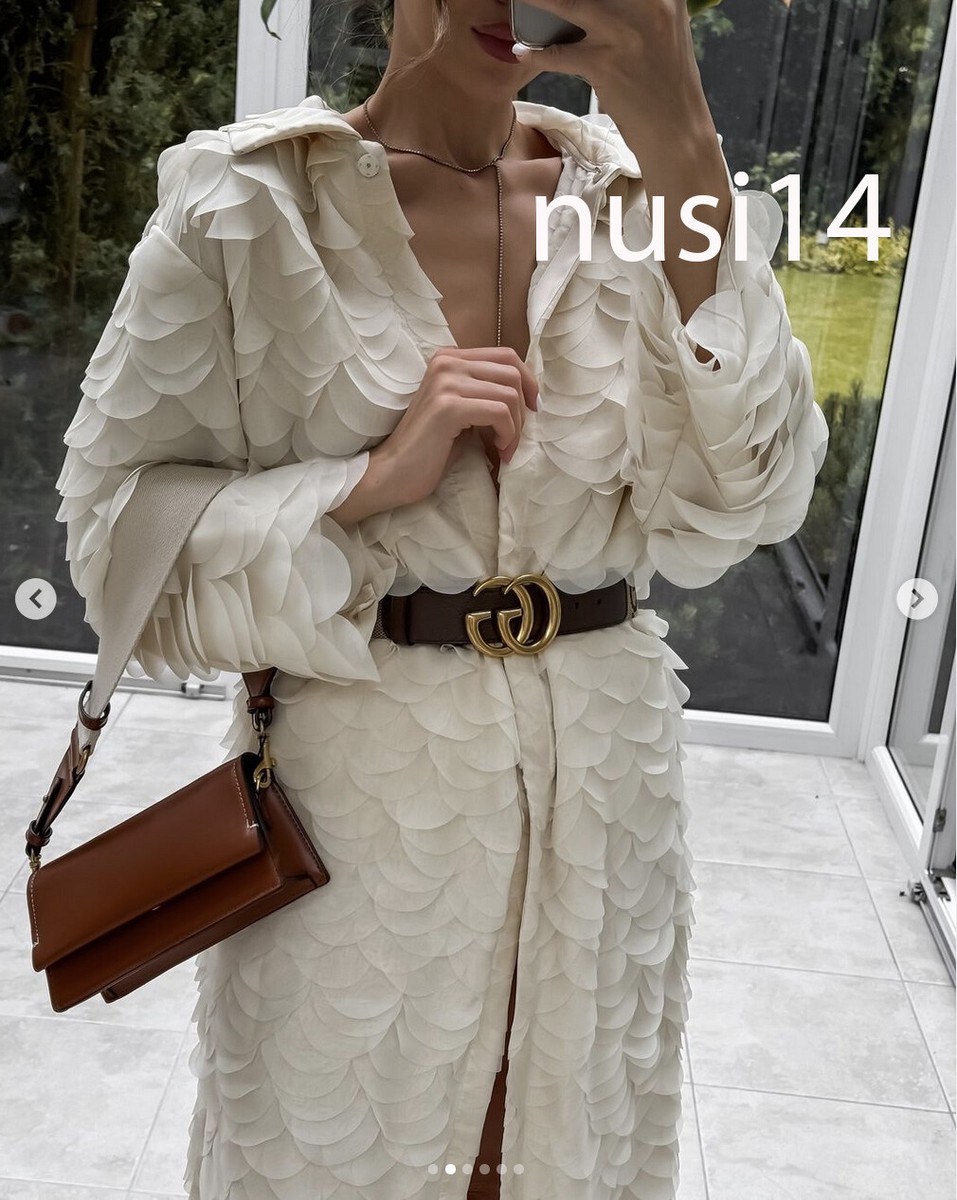 ZARA NEW PETAL COAT WITH PETER PAN COLLAR COLLAR ECRU S-XL 3920 