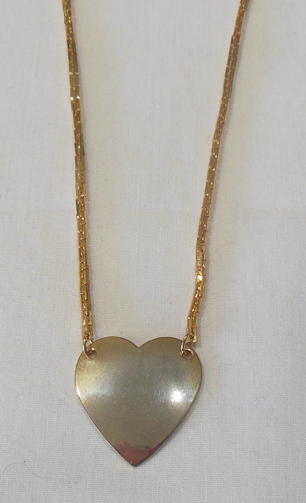 Gold-tone Rectangular Box Link Chain Necklace Sol… - image 3