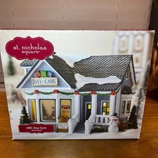 Used St Nicholas Square ABC Day Care Illuminated Christmas Village