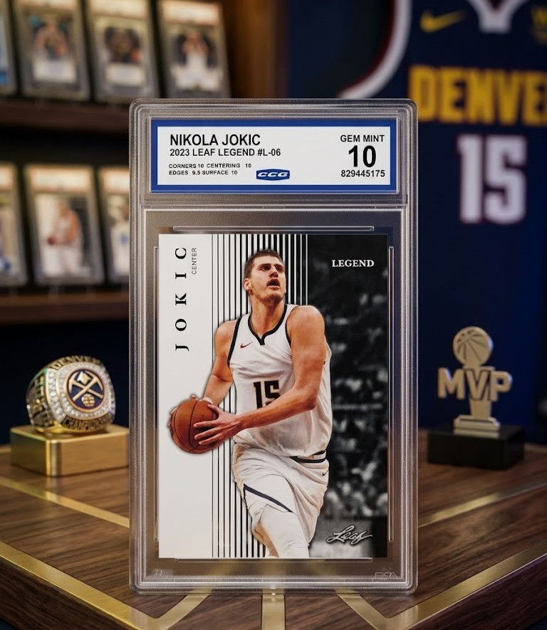 2023 Leaf Legend Nikola Jokic #L-06 CCG Gem Mint 10, Nike MVP
