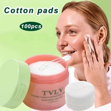 100Pcs Korean Skincare Anti-Aging,Dark Spot & Wrinkle Cleaning Cotton Toner Pads