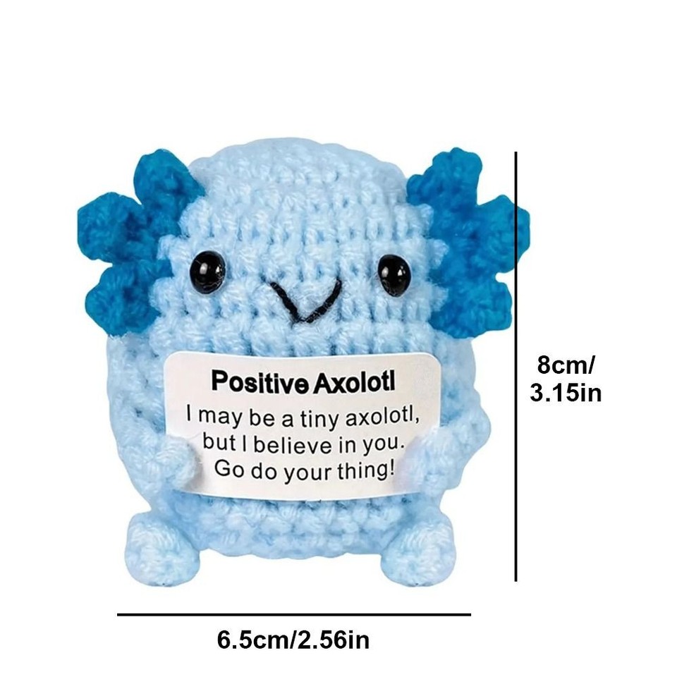 Positive Axolotl Häkelfigur – Süße Handarbeit Als Deko Oder Geschenk