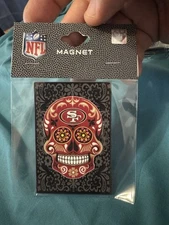 San Francisco 49ers Sugar Skull Magnet NFL 🧲 AMINCO 2x3”