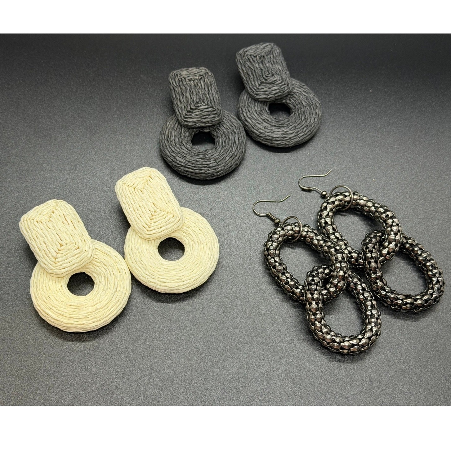 Handmade Statement Raffia Earrings, which are lig… - image 1