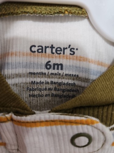 Carters Baby Boy Bear Striped Outfit Size 6m. New With Tags - Picture 5 of 5