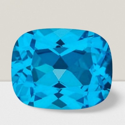 Blue Topaz Cushion Cut Gemstone 4 Cts - 11x9 mm AAA+ Loose Gem #