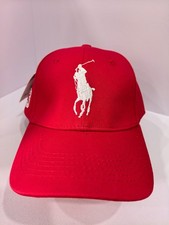 Polo Red Adjustable Baseball Cap with Embroid...