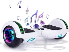 Kids Electric Hoverboard Bluetooth Self-Balancing 360° Rotation Light-Up Wheels
