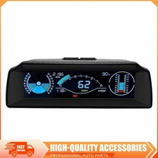 Car Multi-function Gauge OBD2 HUD Head-Up-Digital Speedometer Slope Display New