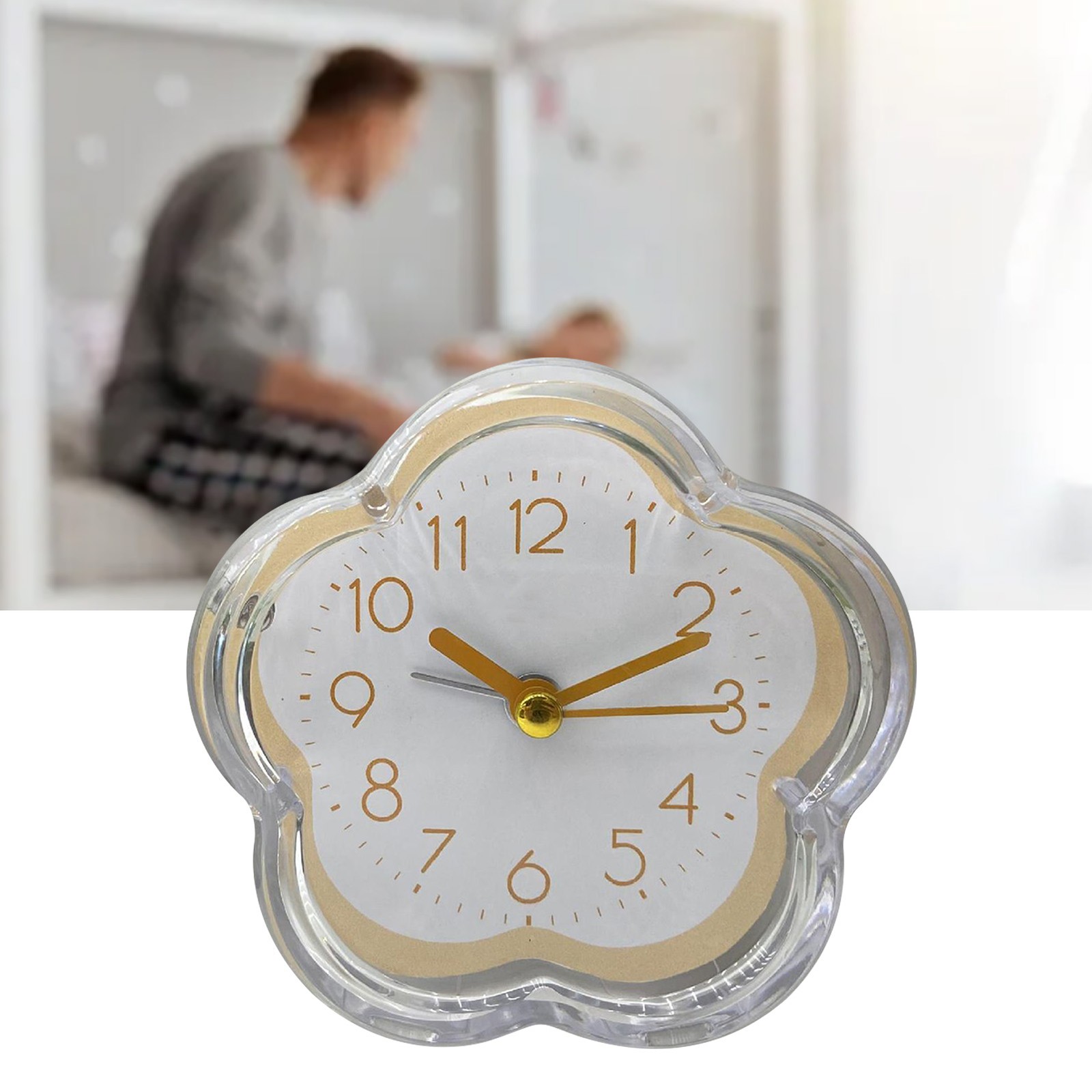 Cute Alarm Clock Flower Shape Quiet Small Alarm Clock For Bedroom Premium