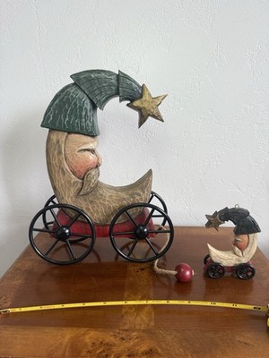 Vintage Lori Miller 1998 MoonFigurines on Wheels Set - WhisperingPines Carving