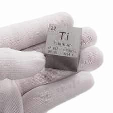 1" Titanium Cube Metal Element High Density Block Pure Periodic Magnesium Block