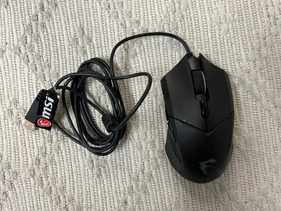 MSI Clutch GM08 Gaming Mouse 4200 DPI Optical Sensor 3 Adjustable Weights Black