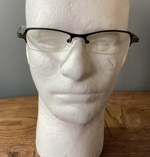 Prodesign Denmark Eyeglass Frames Only Half Rim Black Green Titanium 49-17