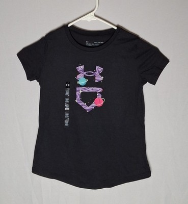 Under Armour Youth Girls Softball Galaxy Fill Short Sleeve Shirt. YXS